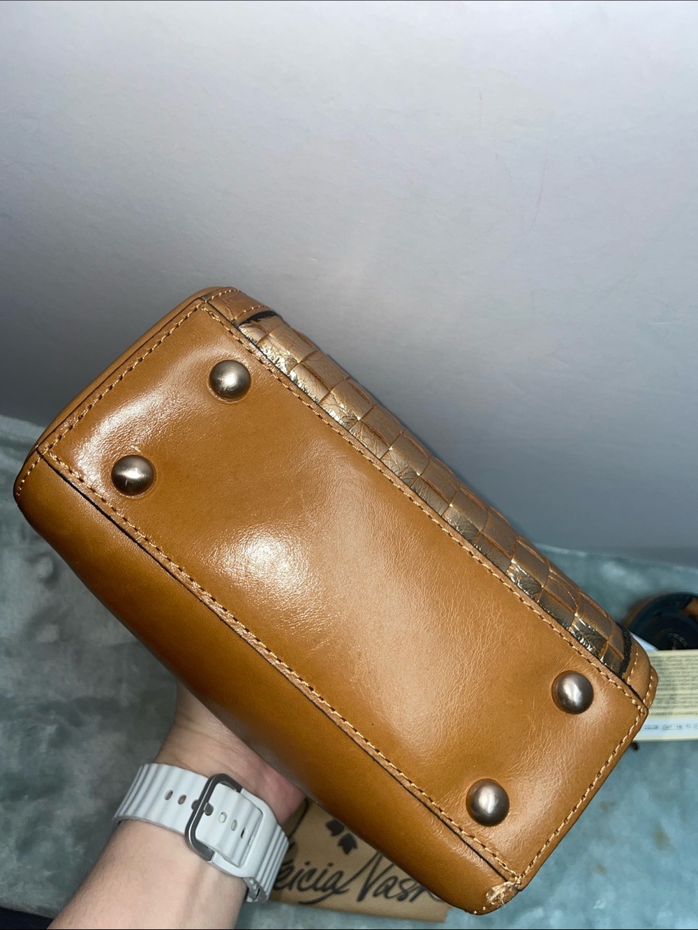 NWT Patricia Nash ‘Rodez’ Mini Barrel Satchel - Picture 7 of 12